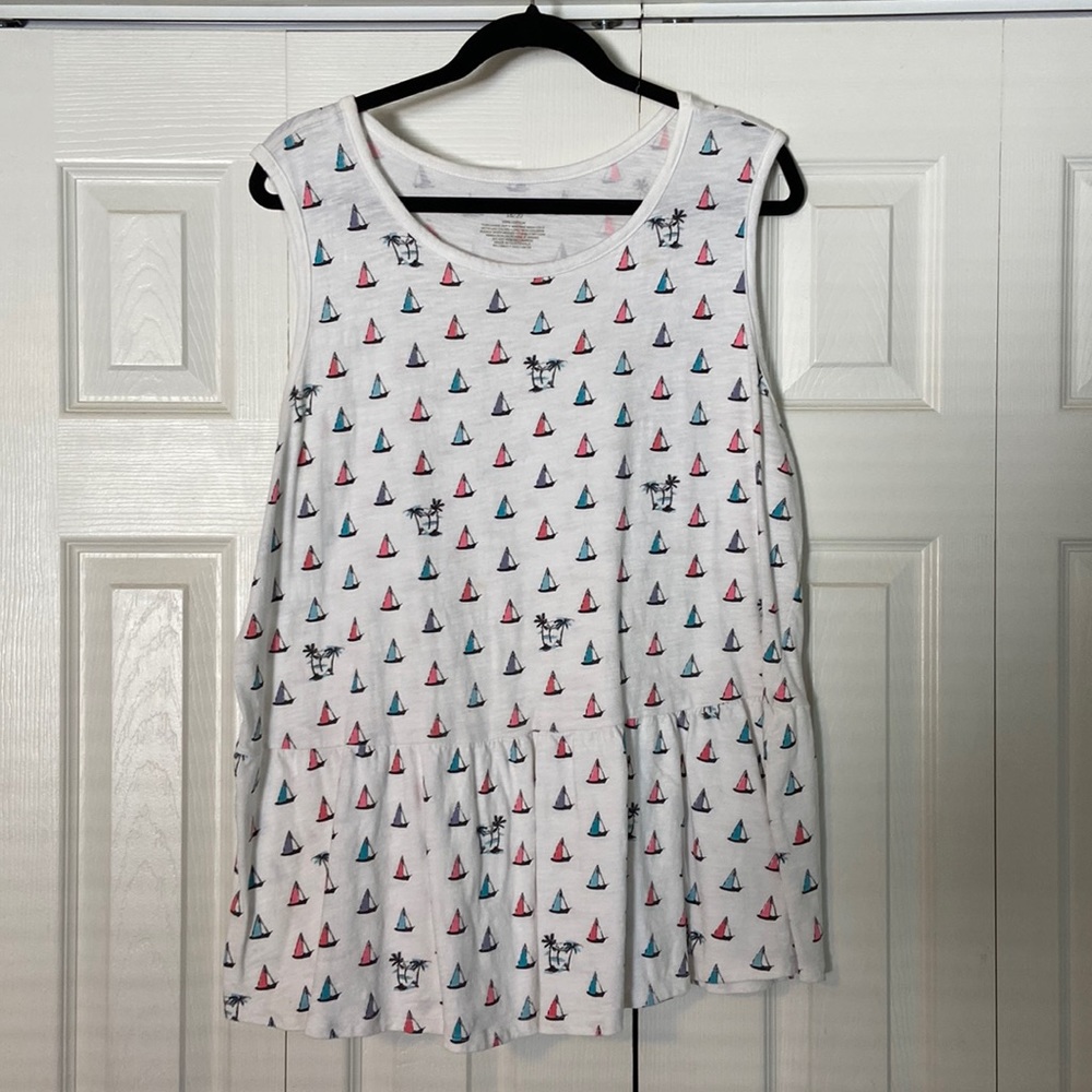 Peplum tank top